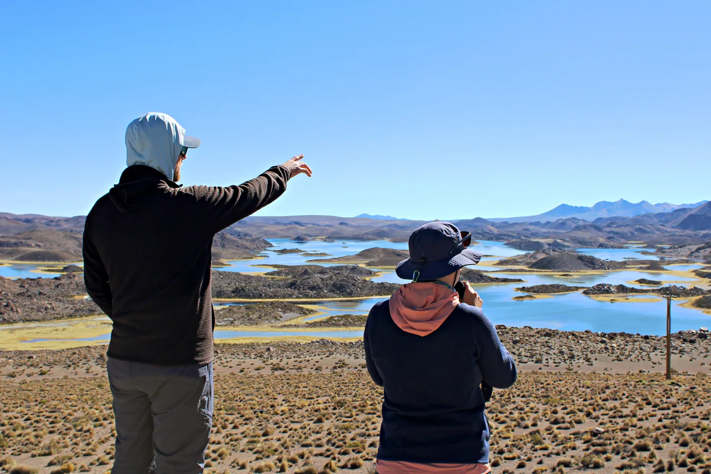 Mirador de las lagunas de Cotacotani en el Parque Nacional Lauca