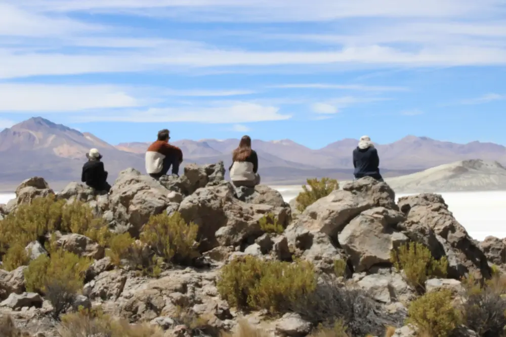 Mirador de rocas en el Salar de Surire